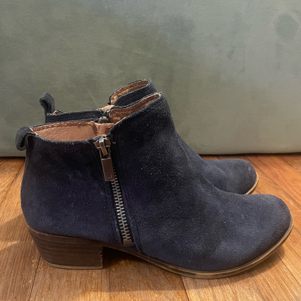 Lucky Brand Suede Women’s Ankle Bootie Genuine Leather